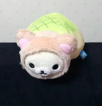레어 로손 한정판 빵에서 느긋한 고양이 봉제 인형 코리락쿠마 멜론빵