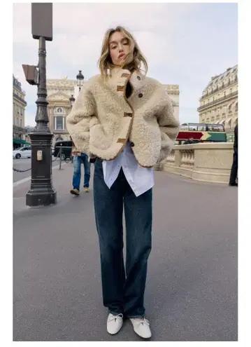 미사용 새상품 ZARA 리버서블 더블 페이스 자켓 캐러멜