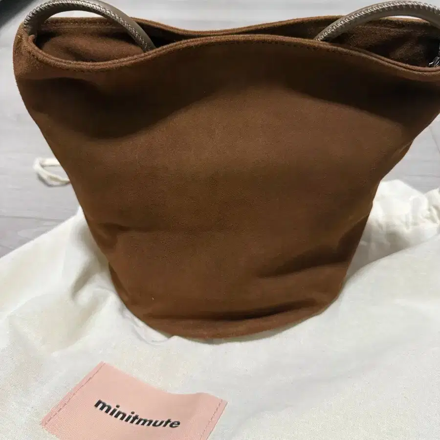 MINITMUTE | 미닛뮤트 minitmu Tobe Bag Mix Suede Beige on Bunjang