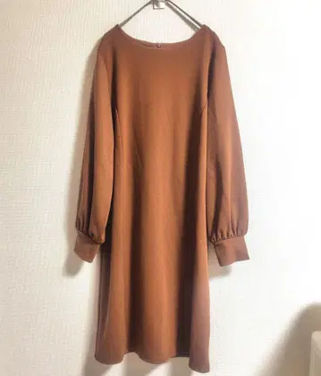 Doux archives 브라운 롱 원피스