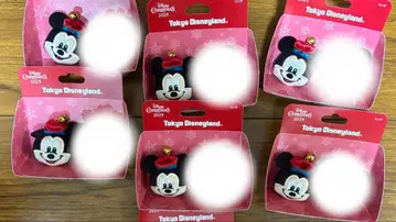 디즈니랜드 미키 크리스마스 반지 6개 세트 묶음 판매