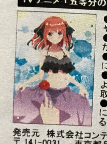 나카노 니노 아크릴 스탠드 5등분의 신부 미니 아크릴 아트 요미우리랜드