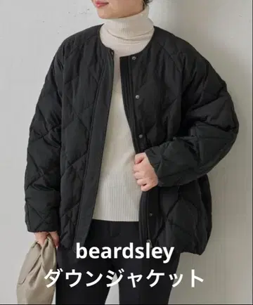 beardsley 비어즐리 프릴 다운 자켓 코트 블랙