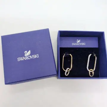 [ 새상품급 ] 스와로브스키 Dextera 후프 귀걸이 비대칭 박스 있음