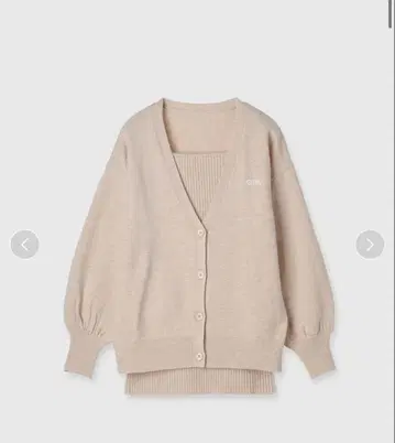 EIMY ISTOIRE 로고 가디건 원피스 니트 셋업