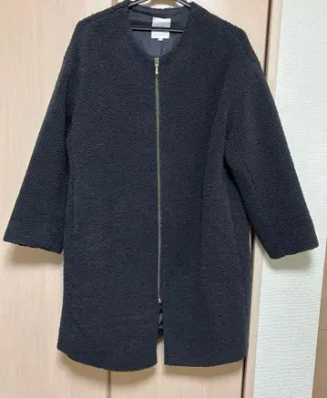 LEPSIM 다크 그레이 노카라 코트