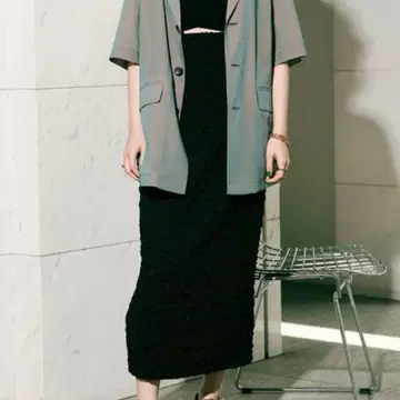 MAISON SPECIAL 다이아 셔링 스커트