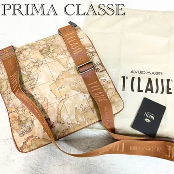 컨디션 최상 플리마켓 클라세 숄더백 사코슈 나일론 가죽 지도 도안