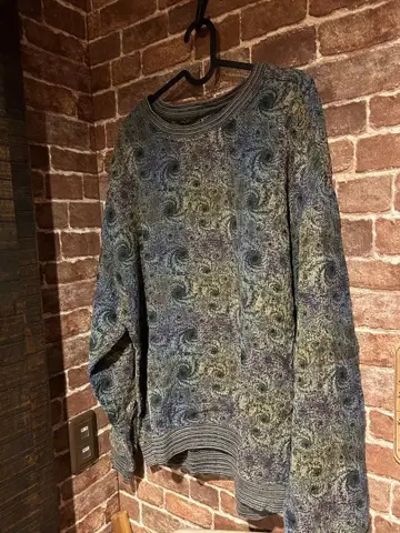 JHANE BARNES XL 추상 무늬 스웨터