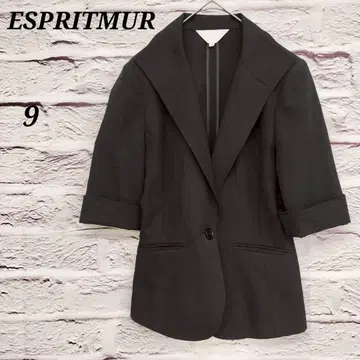 에스프리뮬 [9] 반팔 테일러드 자켓 오피스 출퇴근 블랙