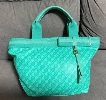 레어! 새상품급 게라르디니 로고 소프티 토트백 나일론 그린