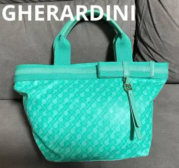 레어! 새상품급 게라르디니 로고 소프티 토트백 나일론 그린