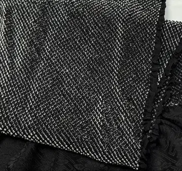 b-036 순수 실크 오비 장식 천 총 쥐어짜기 후리소데 성인식 블랙