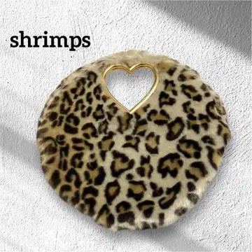 shrimps 하트 모양 핸들 레오파드