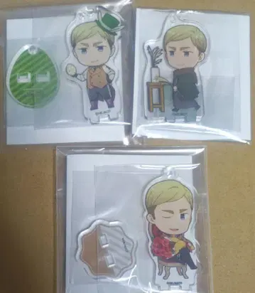 진격의 거인 애니메이트 카페 [엘빈] 아크릴 스탠드 키링