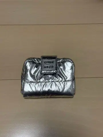 CITEN 거울 포함 미니 파우치 실버