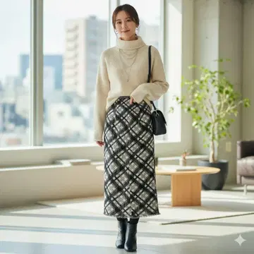 SLOBE IENA 슬로브 이에나 프린지 가드 라인 스커트 38