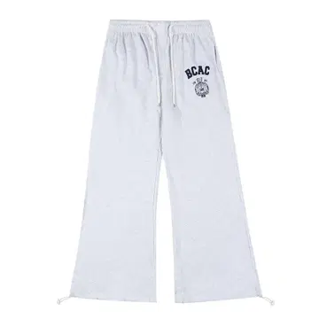 Badblood 프린트 로고 와이드 레그 스웨트 팬츠