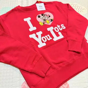 새상품 moussy MD I LOVE MM 풀오버 미키 미니 빨간색