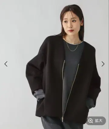 [새상품급] GLOBAL WORK 종이상자 노카라 자켓 블랙 L