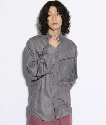 HARE 리벳 프린지 셔츠 하레 상의 셔츠 블라우스