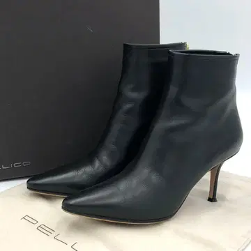 PELLICO 펠리코 안드레아 24cm 블랙 가죽 숏부츠