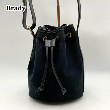 컨디션 최상 BRADY 칼더 숄더백 복조리 블랙 캔버스 버킷
