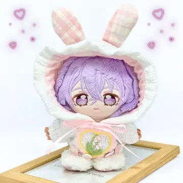 10~12cm 토끼 귀 마쉬멜로우 드레스 화이트  의류 이츠누이 앙스타