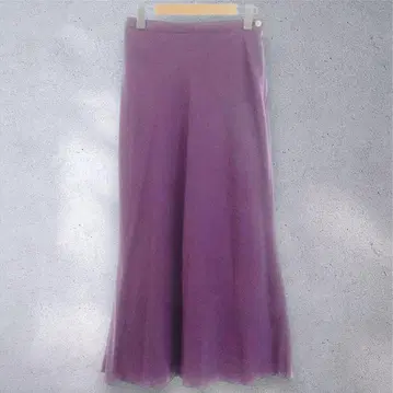 새상품급 슬로브 이에나 M 롱 스커트 머메이드 플레어 보라색 퍼플 무지