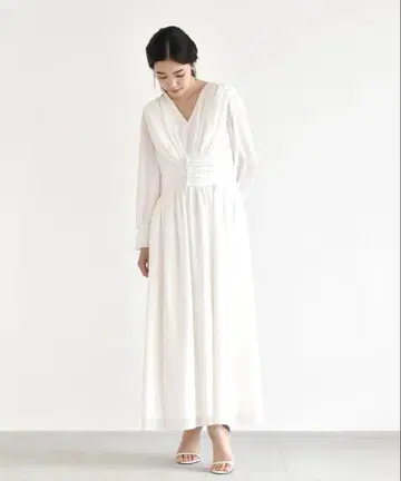 kaene 카엔 쉬폰 롱 슬리브 원피스