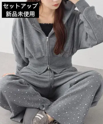 새상품! 셋업 비쥬 후드티 차콜 그레이 비쥬 컷 팬츠