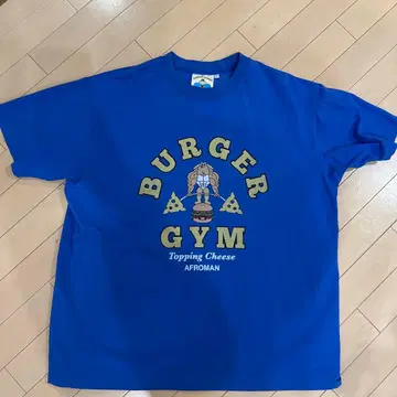 잭팟 마켓 BURGER GYM 티셔츠 L 사이즈 파랑