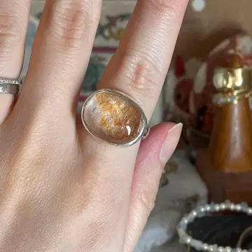 핸드메이드 실버 925 실버 반지 정원 쿼츠