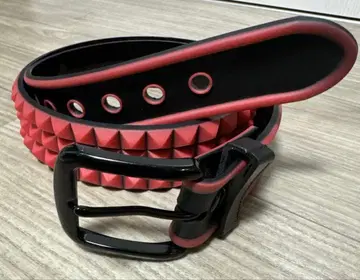 KFC 러버 소재 스터드 벨트 빨간색