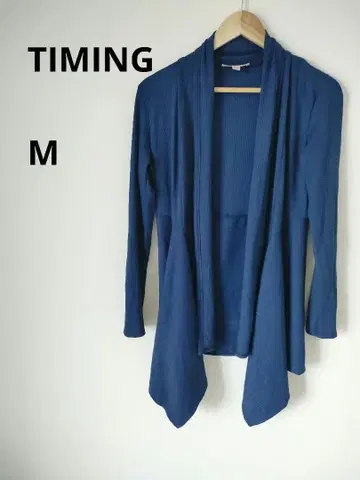 새상품급 TIMING 네이비 M 사이즈 가디건 볼레로 여성용