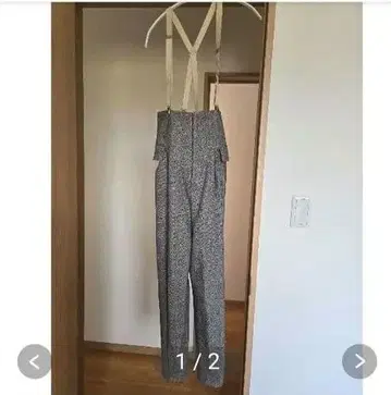 snidel 하이웨스트 서스펜더 살로펫 S 사이즈