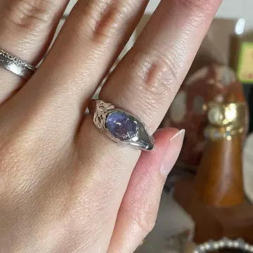 핸드메이드 실버925 실버 반지 탄자나이트