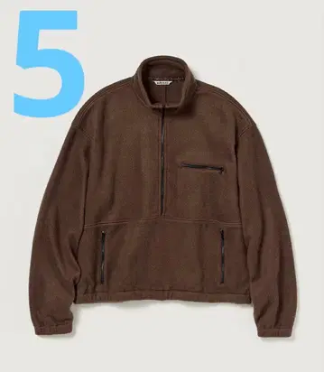 AURALEE PURE SILK FLEECE HALF ZIP P/O 5