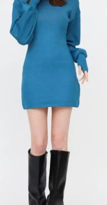 ROYAL PARTY 워셔블 하이넥 미니 원피스