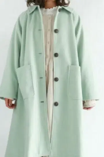 민트 그린 롱 코트 사만사 모스모스