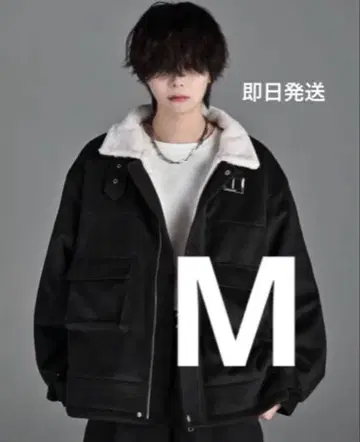 [ 완판템 ] ADRER B-3 멜톤 보아 플라이트 자켓 블랙