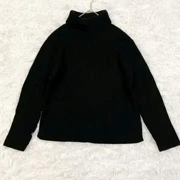 mysa closet 시마무라 리브 니트 터틀넥 LL 블랙 스웨터