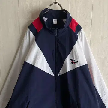 리복 자수 로고 벡터 트리코 나일론 자켓