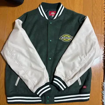 Dickies 자켓 그린 짙은 녹색 바시티 자켓