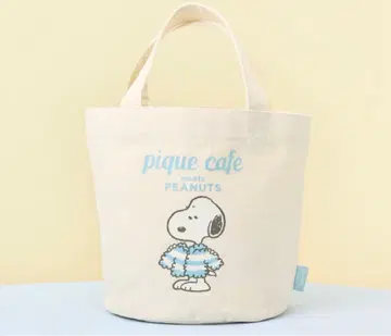 미사용 새상품 [ PEANUTS ] 오리지널 아트 캔버스 미니 토트백