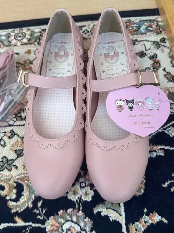 핑크 리본 장식 플랫슈즈 L 사이즈