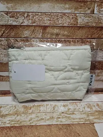 나가노 캐릭터즈 퀼팅 파우치 페이스 화이트