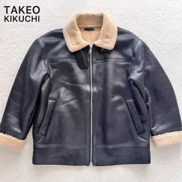 새상품급 tk. TAKEO KIKUCHI 무스탕 자켓 블루종 블랙