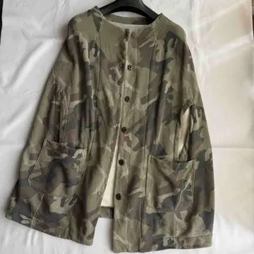 카모 패턴 판초형 코트