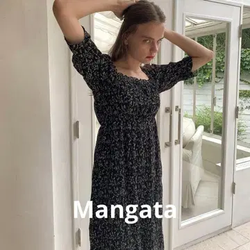 Mangata 몽가타 비올라 원피스 꽃무늬 블랙 마터니티